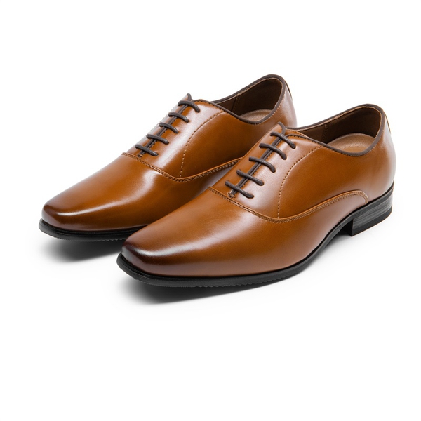 Men's Square-Toe Classic Oxfords - BROWN - 2