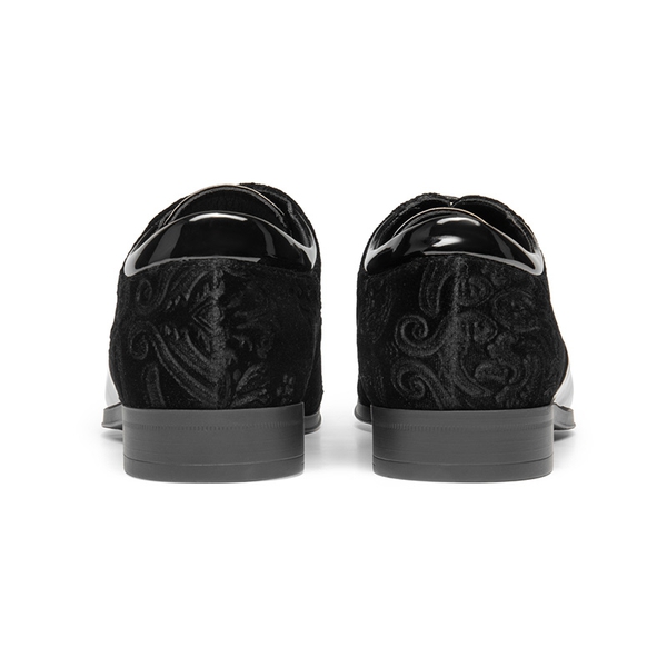 Men's Fashion Tuxedo Oxford Shoes - BLACK - 4