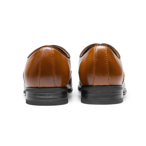 Men's Square-Toe Classic Oxfords - BROWN - 4
