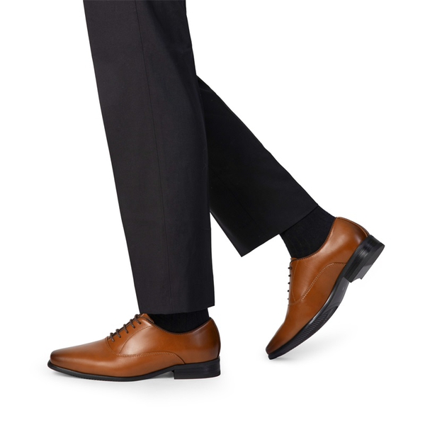 Men's Square-Toe Classic Oxfords - BROWN - 6