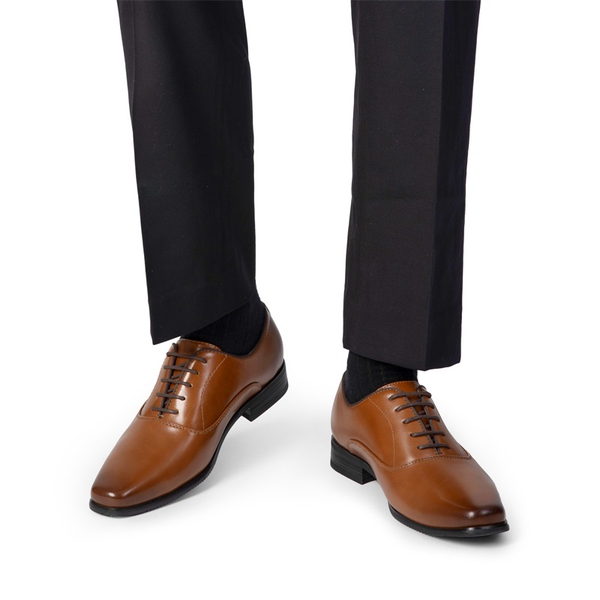 Men's Square-Toe Classic Oxfords - BROWN - 5