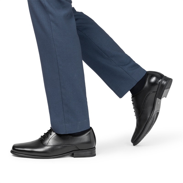 Men's Square-Toe Classic Oxfords - BLACK - 6
