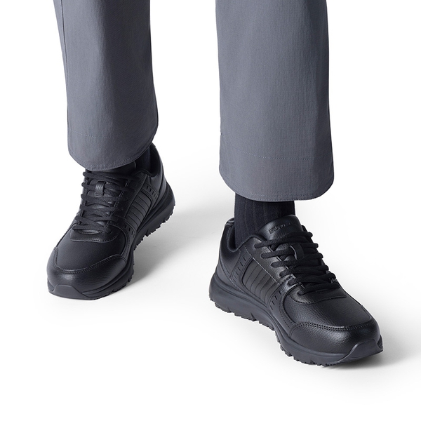 Men's Splash-Proof Work Sneakers - BLACK - 5