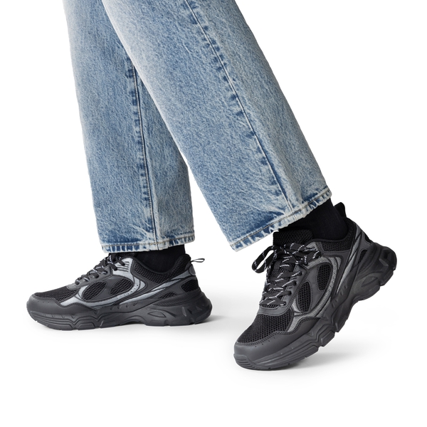 Men's Casual Retro Sneakers - ALL BLACK - 5