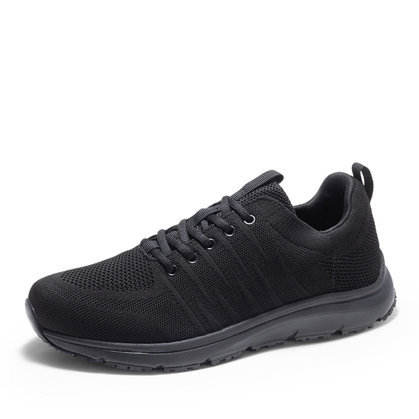 Men's Lightweight Non-Slip Work Shoes - BLACK -  0