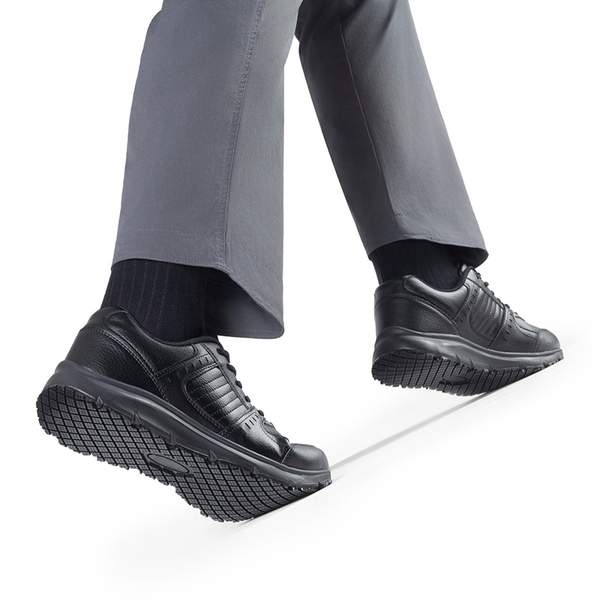 Men's Splash-Proof Work Sneakers - BLACK - 6