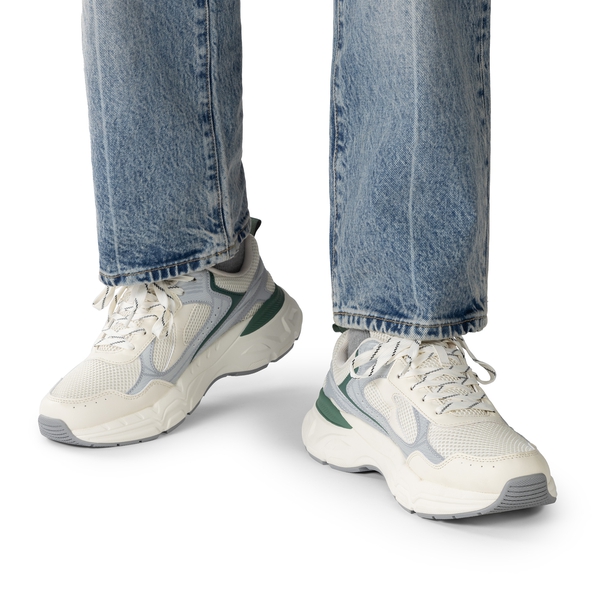 Men's Casual Retro Sneakers - BEIGE/GREY - 6