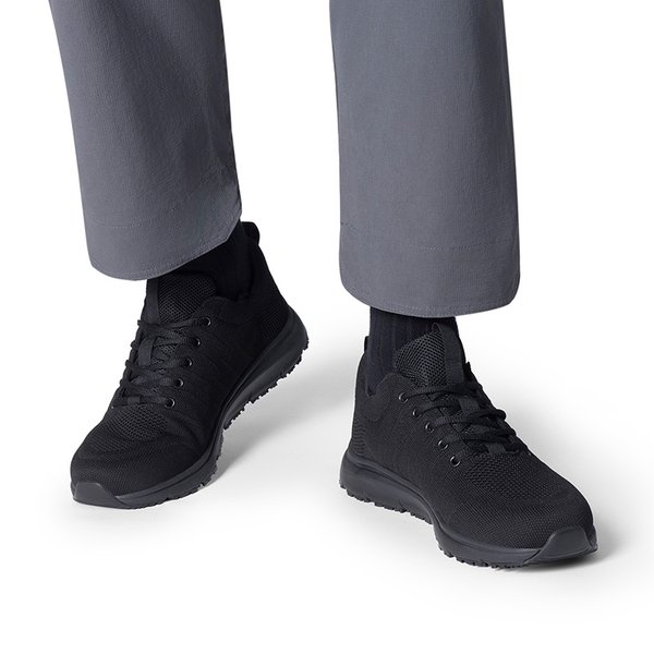 Men's Lightweight Non-Slip Work Shoes - BLACK - 5