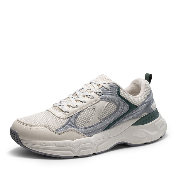 Men's Casual Retro Sneakers - BEIGE/GREY -  0