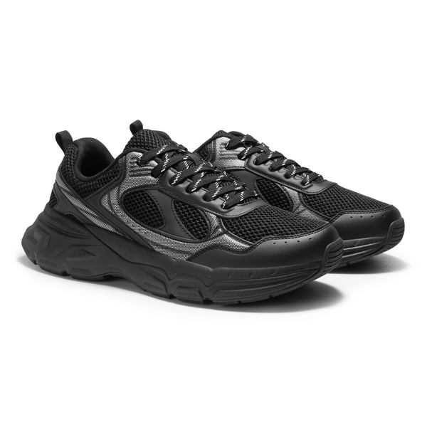 Men's Casual Retro Sneakers - ALL BLACK - 2