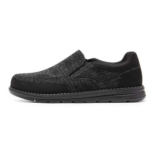 Men's Casual Slip-On Knit Loafers - BLACK - 1