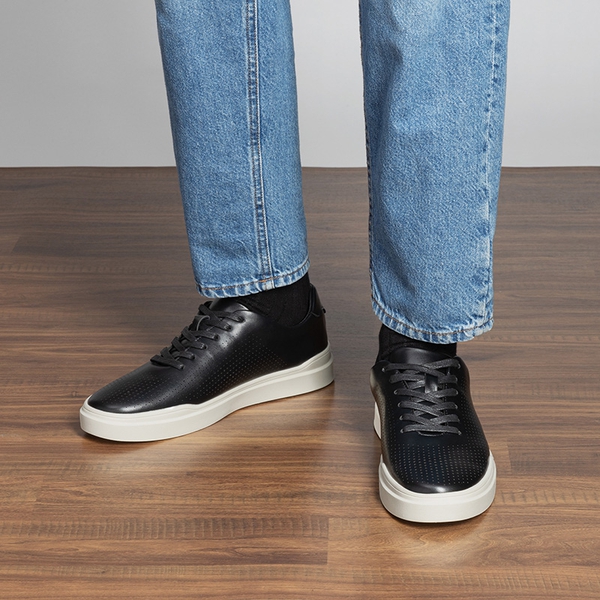 Men's Breathable Fashion Sneakers - BLACK - 7