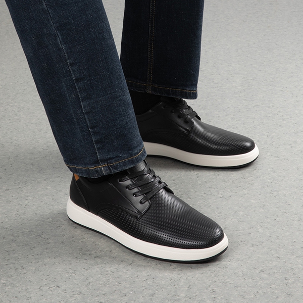 Men's Lightweight Smart Casual Sneakers - BLACK - 6