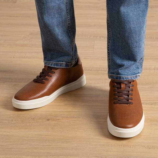 Men's Breathable Fashion Sneakers - BROWN - 7