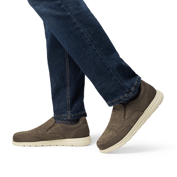 Men's Casual Slip-On Knit Loafers - SAND - 6