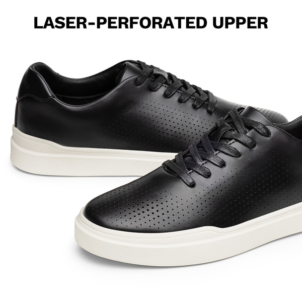 Men's Breathable Fashion Sneakers - BLACK - 5