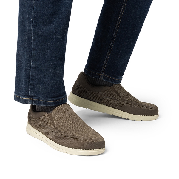 Men's Casual Slip-On Knit Loafers - SAND - 5