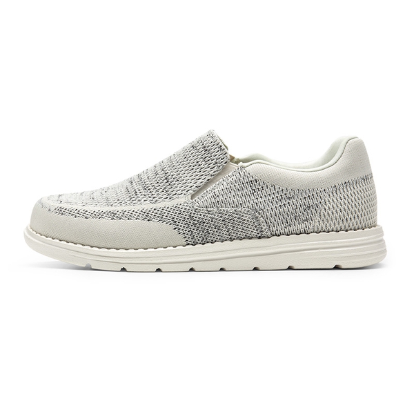 Men's Casual Slip-On Knit Loafers - LIGHT GREY - 1