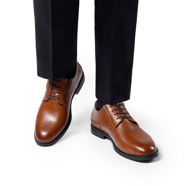 Men's Smart Casual Oxford Shoes - BROWN - 5