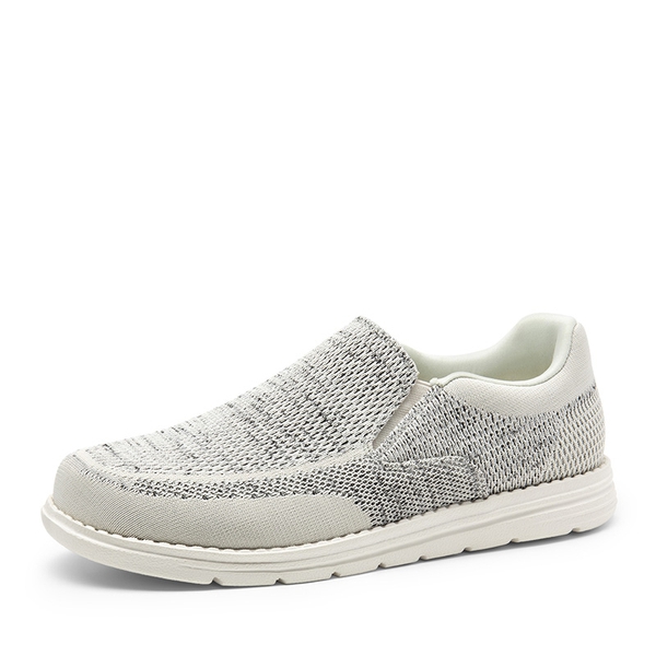Men's Casual Slip-On Knit Loafers - LIGHT GREY -  0
