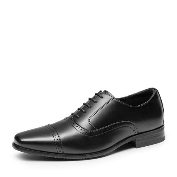 Men's Brogue Oxford Formal Shoes - BLACK -  0