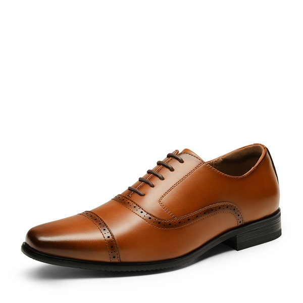 Men's Brogue Oxford Formal Shoes - BROWN -  0