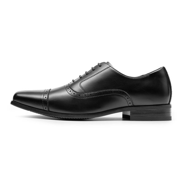 Men's Brogue Oxford Formal Shoes - BLACK - 1