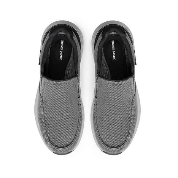 Men's Slip-On Canvas Loafers - DARK GREY - 2