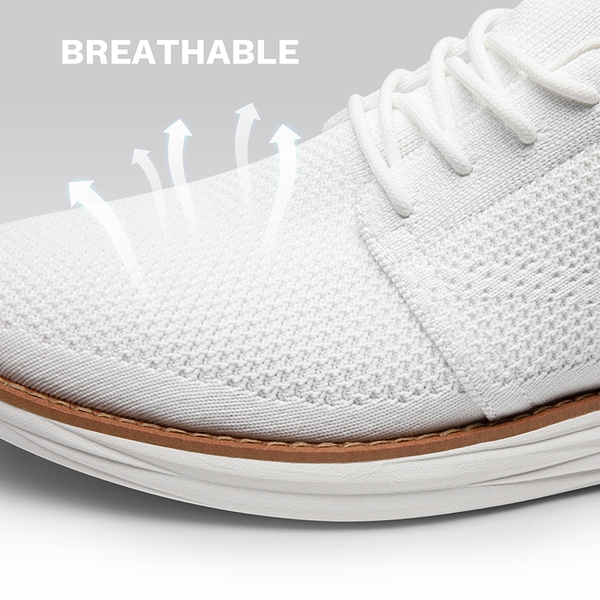 [EZFlex GlideLite] Men's Comfortable Breeze Walking Shoes - WHITE - 5