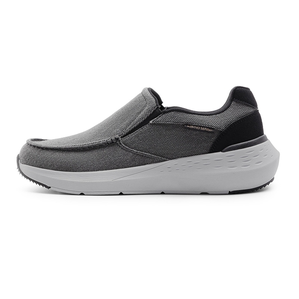 Men's Slip-On Canvas Loafers - DARK GREY - 1