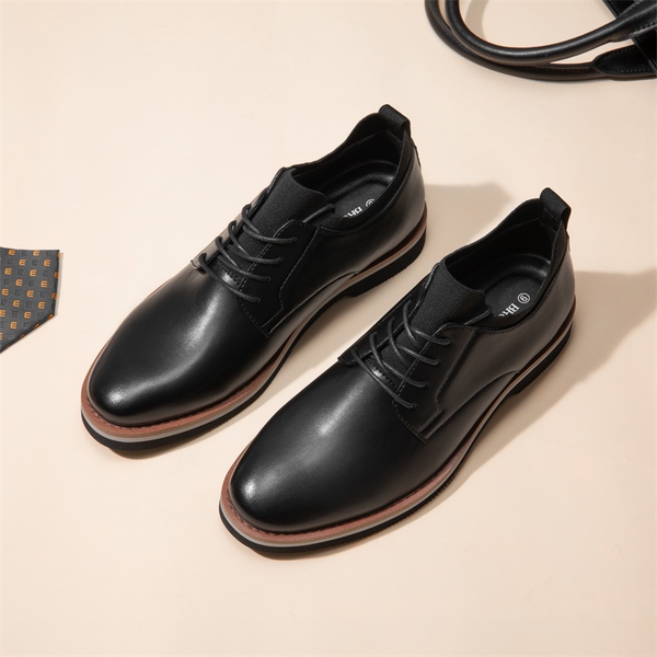 Men's Business Casual Derby Shoes - BLACK - 6