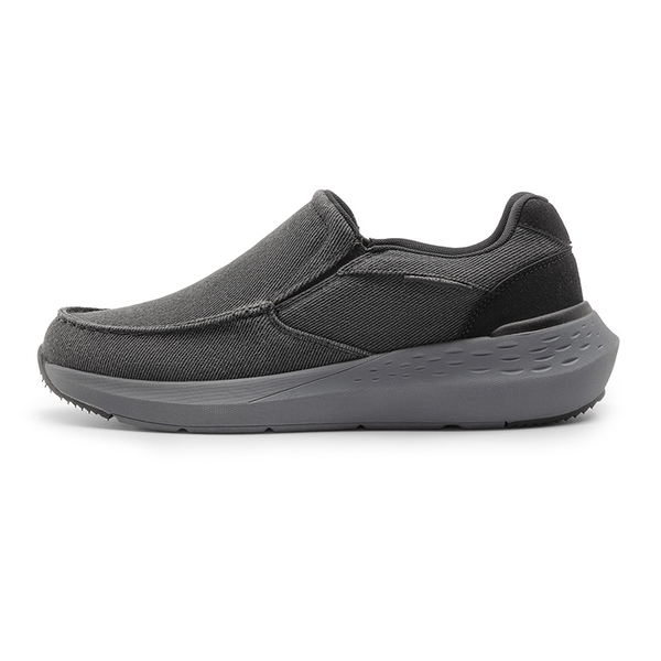Men's Slip-On Canvas Loafers - BLACK - 1