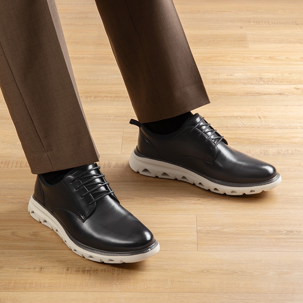 Men's Comfy Smart Casual Oxford Shoes - BLACK - 5