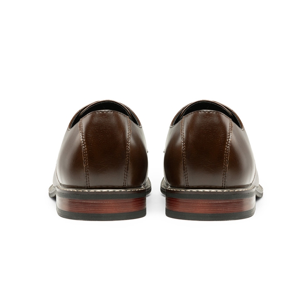 Men's Cap-Toe Oxford Formal Shoes - DARK BROWN - 4
