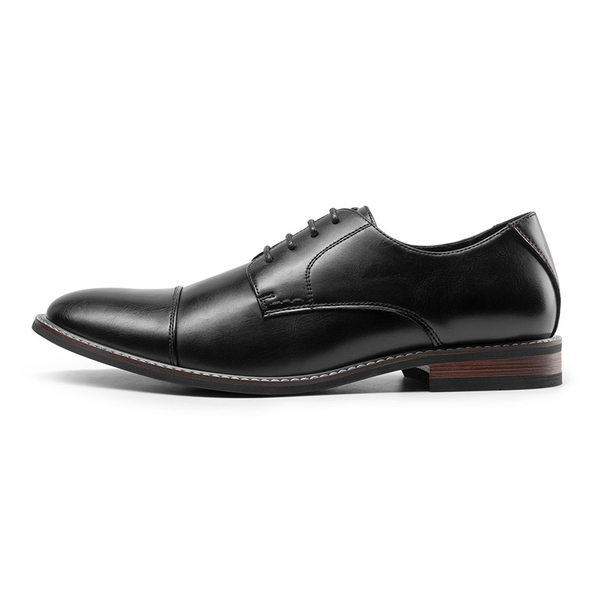 Men's Cap-Toe Oxford Formal Shoes - BLACK - 1
