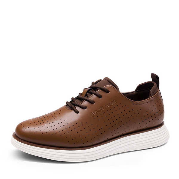 [MaxFlex SuiteCraft-] Men's Business Casual Oxford Sneakers - BROWN/WHITE -  0