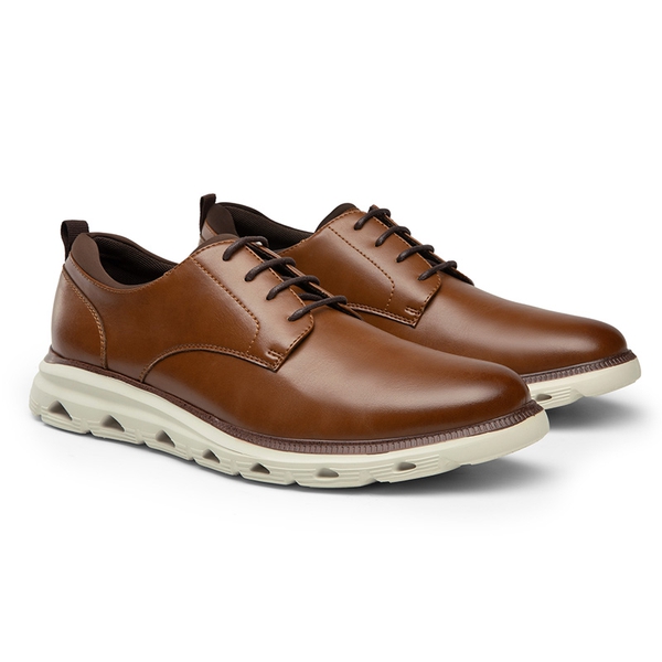 [MaxFlex ActiveLite] Men's Comfy Smart Casual Oxford Shoes - BROWN - 2