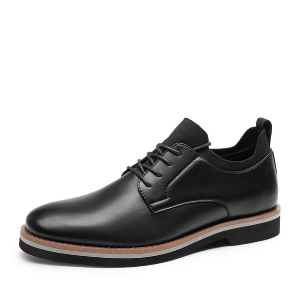 Men's Business Casual Derby Shoes - BLACK -  0