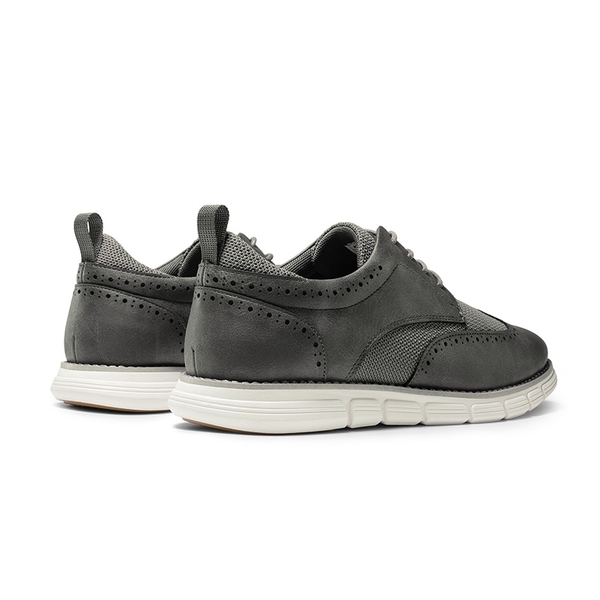 [CrossFlex CrestEase] Men's Smart Casual Wingtip Shoes - GREY - 4