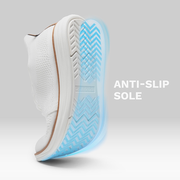 [EZFlex GlideLite] Men's Comfortable Breeze Walking Shoes - WHITE - 4