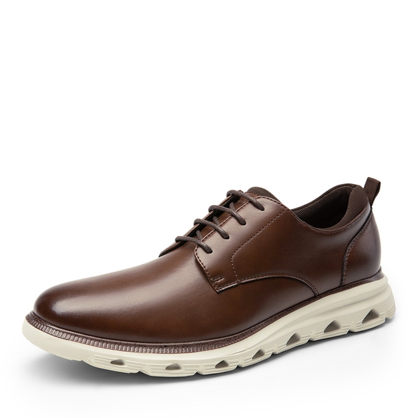 [MaxFlex ActiveLite] Men's Comfy Smart Casual Oxford Shoes - DARK BROWN -  0