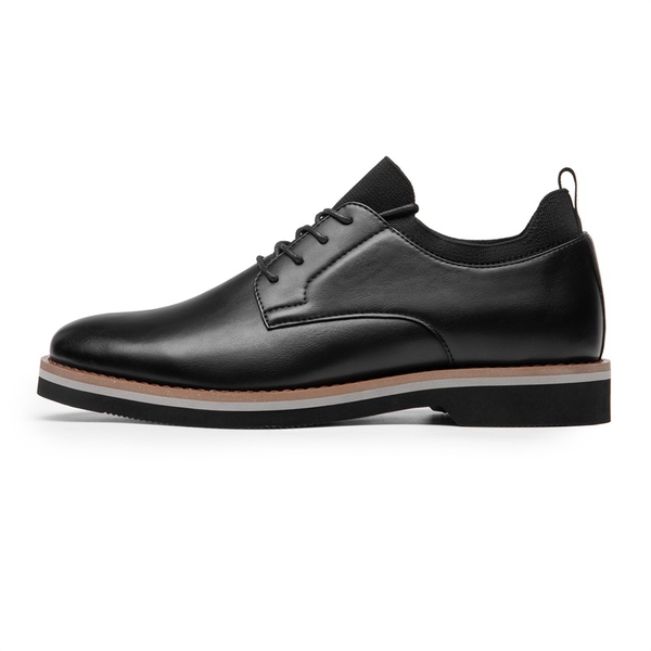 Men's Business Casual Derby Shoes - BLACK - 1