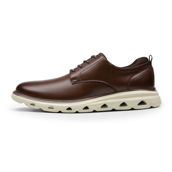 [MaxFlex ActiveLite] Men's Comfy Smart Casual Oxford Shoes - DARK BROWN - 1