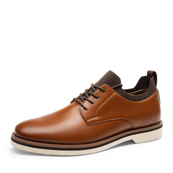 Men's Business Casual Derby Shoes - BROWN -  0