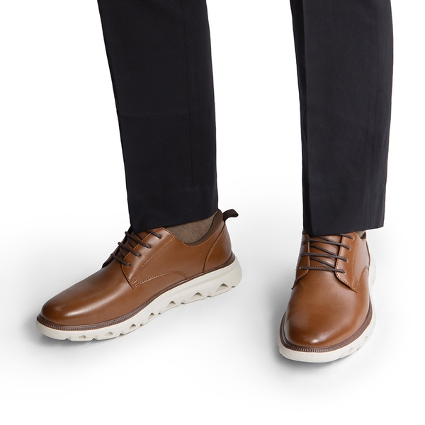 [MaxFlex ActiveLite] Men's Comfy Smart Casual Oxford Shoes - BROWN - 6