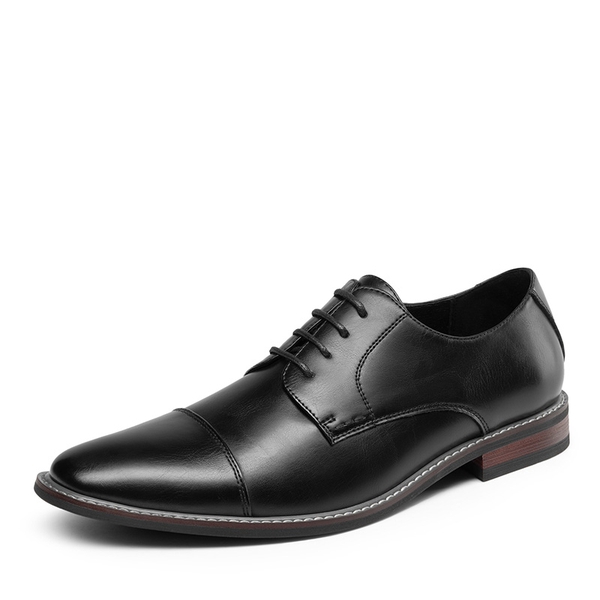 Men's Cap-Toe Oxford Formal Shoes - BLACK -  0