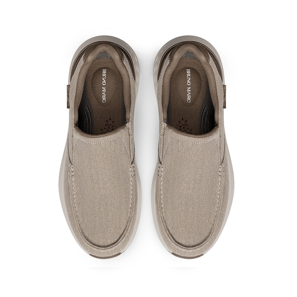 Men's Slip-On Canvas Loafers - KHAKI - 2