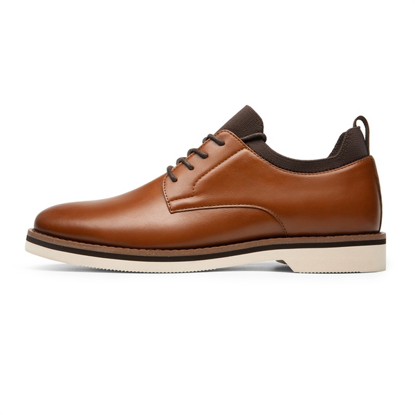 Men's Business Casual Derby Shoes - BROWN - 1