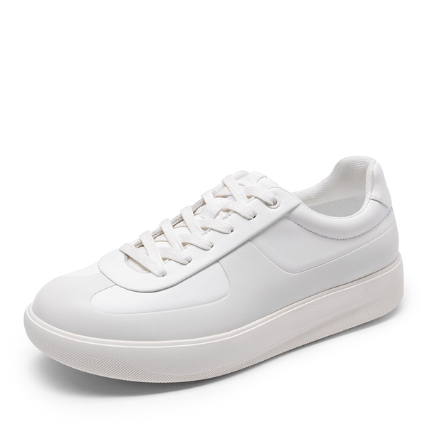 Men's High-Sole Fashion Sneakers - WHITE -  0