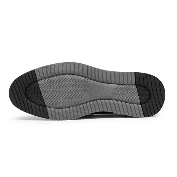 Men's Moc-Toe Slip On Loafers - BLACK/GREY - 2